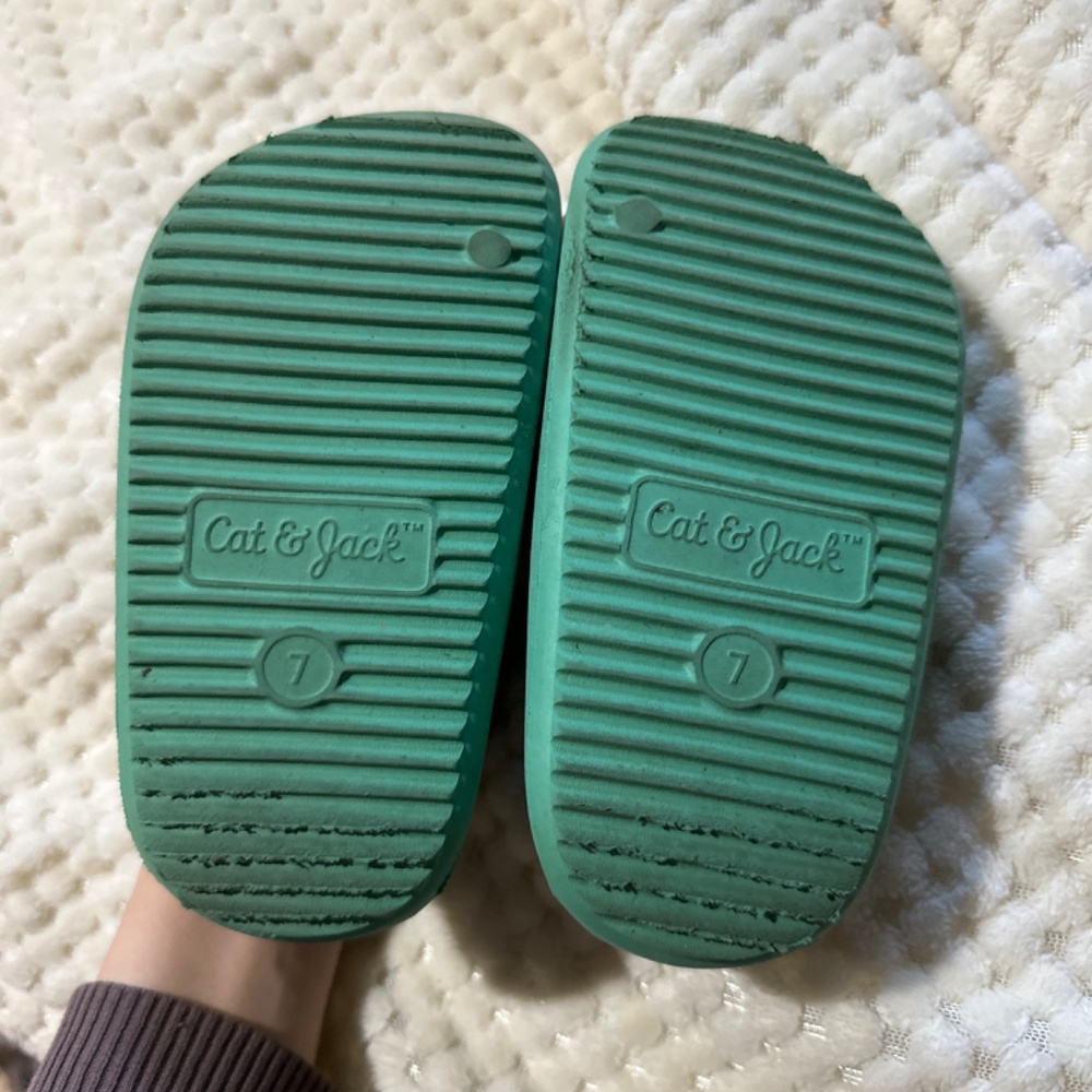 Cat&Jack Toddler Wynne Footbed sandals green size 7 - Picture 4 of 4